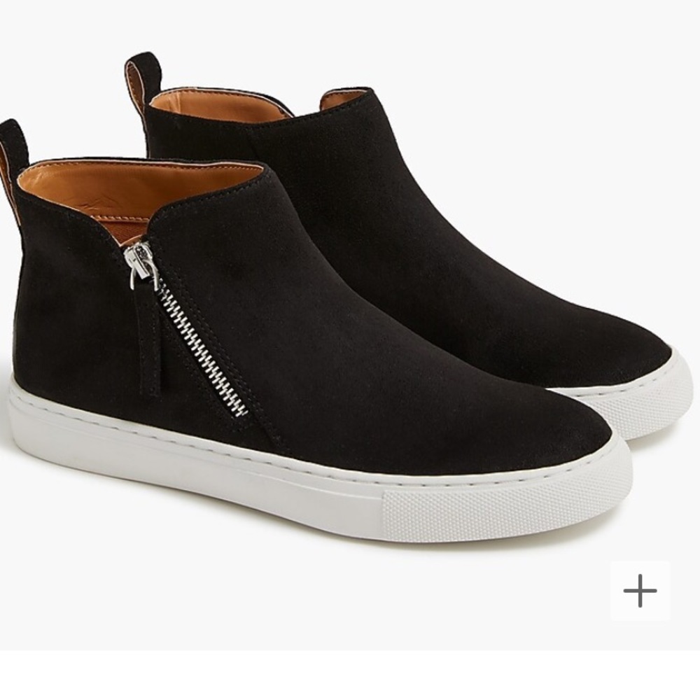 J.Crew Faux suede hight top boots‎ black Size 7.5